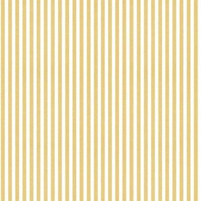 Denim Stripes . Sunflower White Chambray