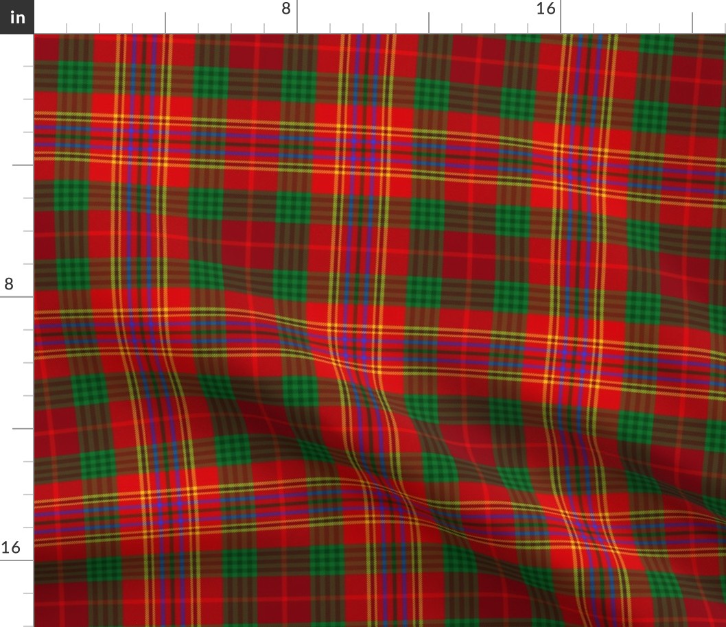 Christmas tartan based on Kennedy dress, 6"- colorful