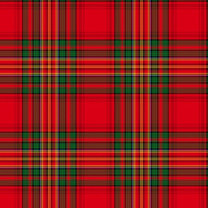 Christmas tartan based on Stewart variation, 8"