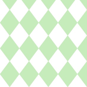 Spearmint Mint Green Diamond Pattern