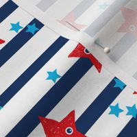 Stars and stripes Kawaii cute American traditional flag colors 4th of July celebrations LARGE