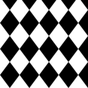 Black and White Diamond Pattern 