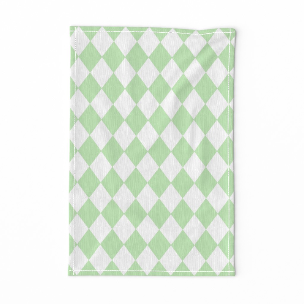 Spearmint Mint Small Modern Diamond Pattern