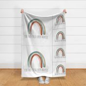 1 blanket + 2 loveys: for this child i have prayed + neutral rainbow no. 2