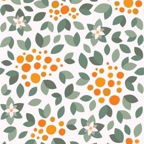 orange blossom flower pattern