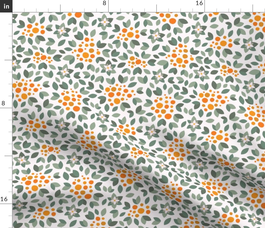 orange blossom flower pattern