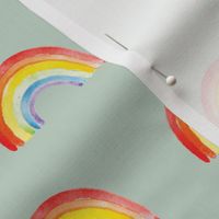 Watercolor Rainbows // Sea Mist