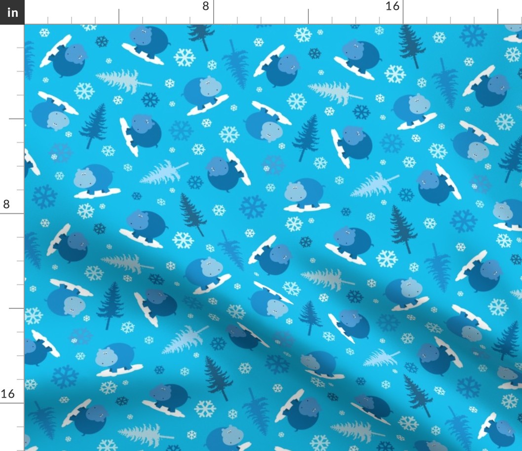 Hippo Holidays in Blue Scatter 