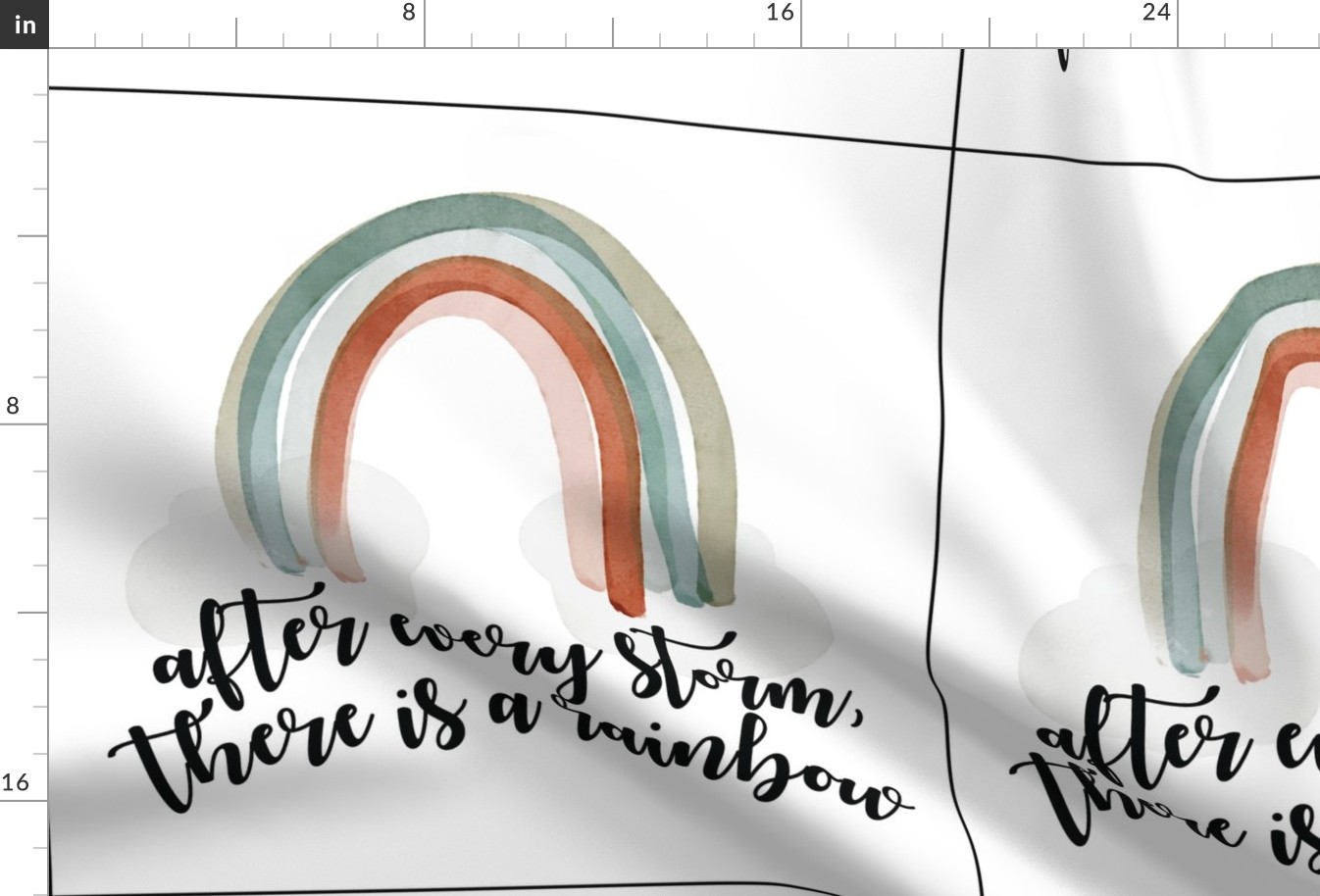6 loveys: after every storm there is a rainbow + neutral rainbow no. 2 // bold script