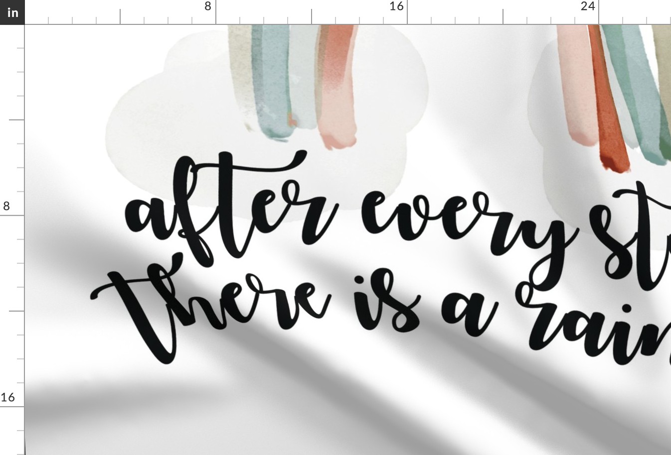 1 blanket + 2 loveys: after every storm there is a rainbow + neutral rainbow no. 2 // bold script