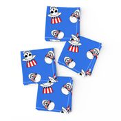 patriotic skulls blue small