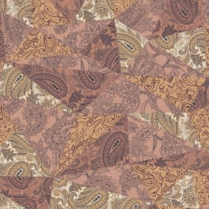 Patchwork Paisley - Dusty Red