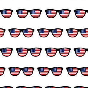 patriotic sunglasses white