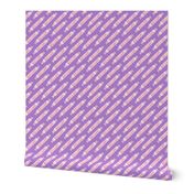 candy rolls -  tablet candy - pastel pink on purple - LAD19