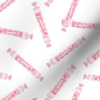 candy rolls -  tablet candy - pastel pink toss - LAD19