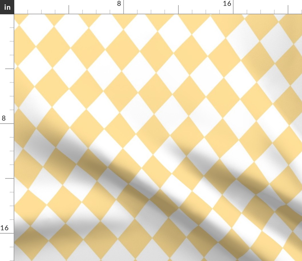 Buttercup Yellow Small Modern Diamond Pattern 