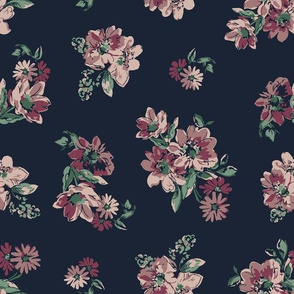 Fiona Floral - Navy