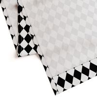 Black and White Small Modern Diamond Pattern 