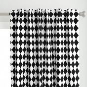 Black and White Small Modern Diamond Pattern 