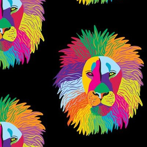 Psychedelic Rainbow Lion
