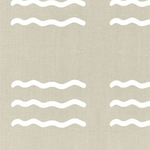 Masai Mara Linen - Neutral Ivory Waves