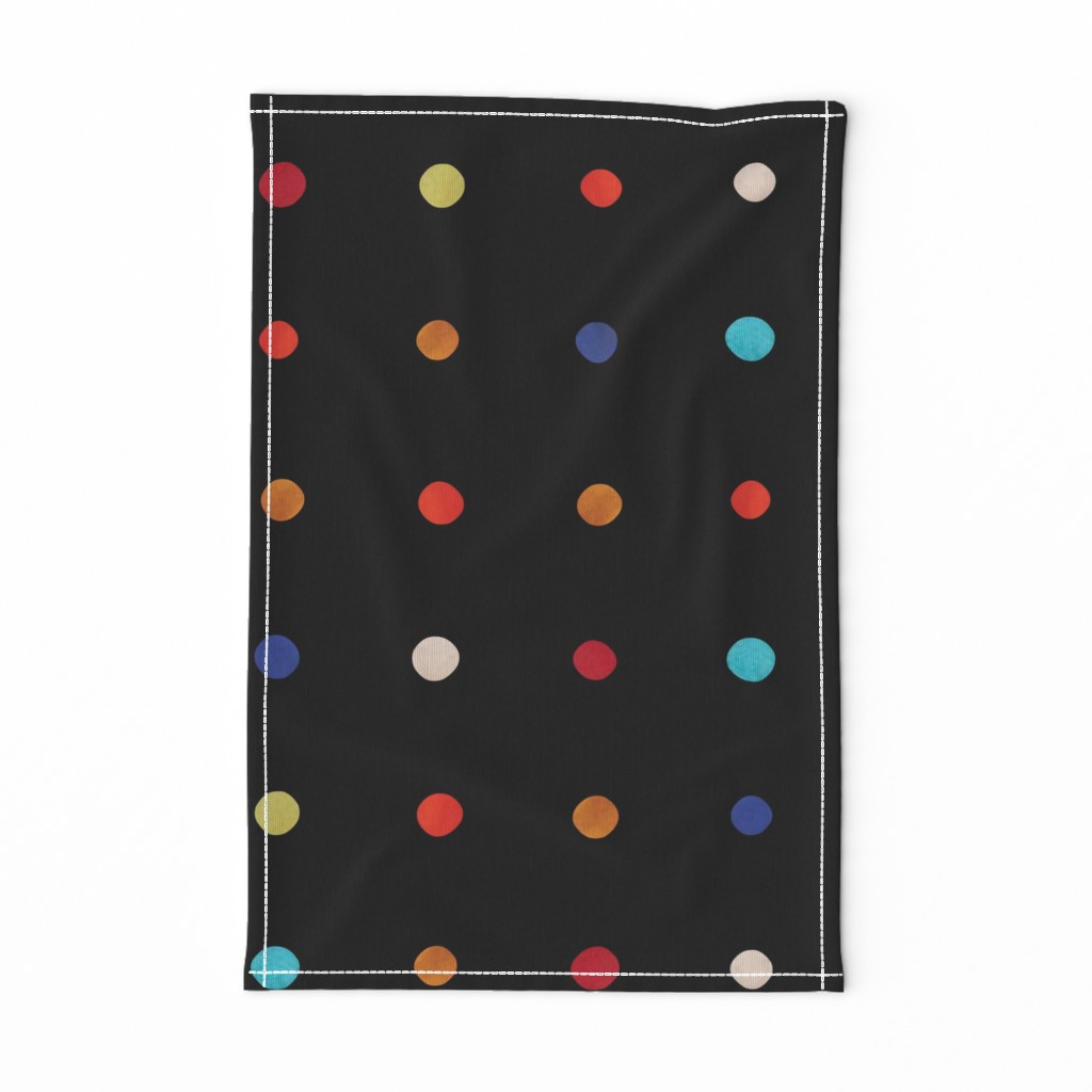 Masai Mara Black Onyx - Colorful Watercolor Circles