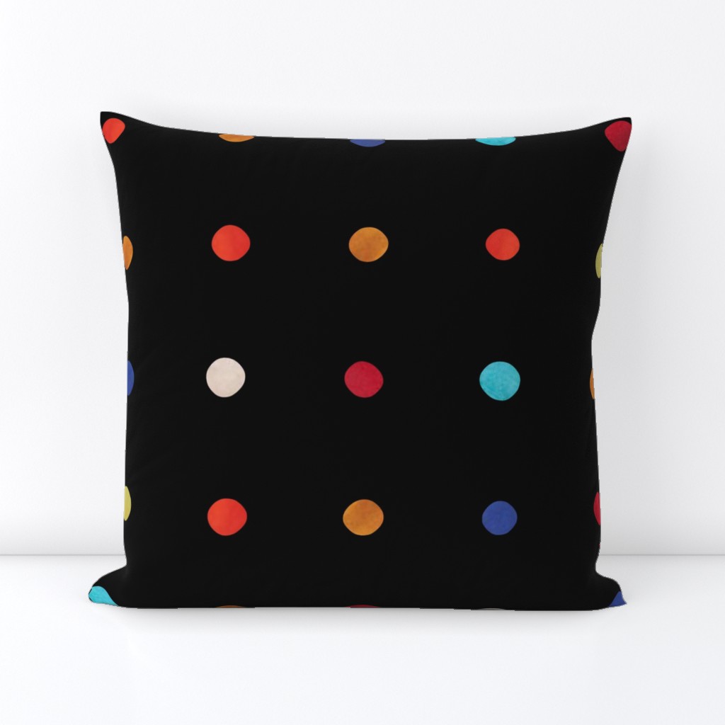 Masai Mara Black Onyx - Colorful Watercolor Circles