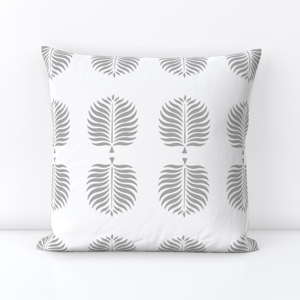 Tropical Palms . White Gray Fronds