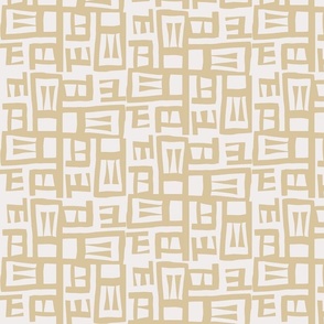 African Map - Ivory Tan - Small Scale - Design 8873296