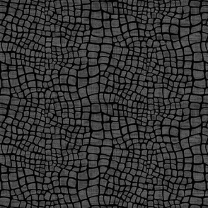 Crocodile Skin - Black gray