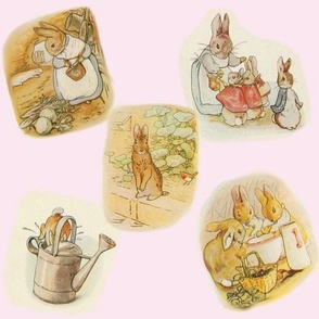Peter Rabbit with Pink Background