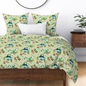 My Camping Trip (fern)– Kids Room Bedding, LARGER scale