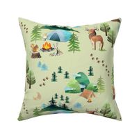 My Camping Trip (fern)– Kids Room Bedding, LARGER scale