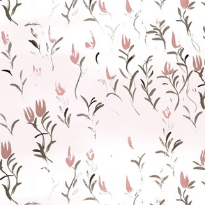 PInk, white and gray floral