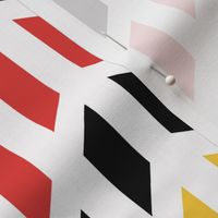 Red Orange Yellow Black White Chevron 