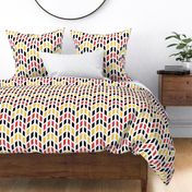 Red Orange Yellow Black White Chevron 