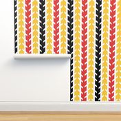 Yellow Orange Black White Arrow Chevron 