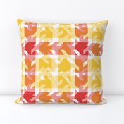 Red Yellow Orange Plaid Pattern