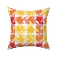 Red Yellow Orange Plaid Pattern