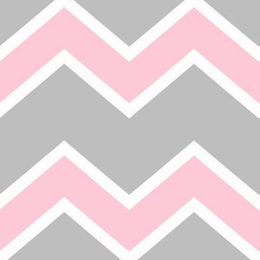 Pink Gray Chevron