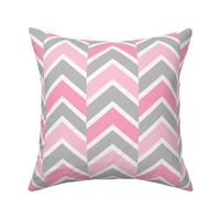 Pink Gray Grey Chevron