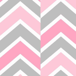 Pink Gray Grey Chevron