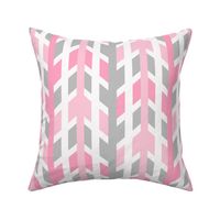 Pink Gray Grey Arrow Chevron