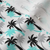 aqua palms on white 2x2