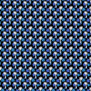 blue palms on black 2x2