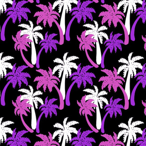 pink palms on black