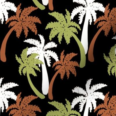 brown palms on black 6x6