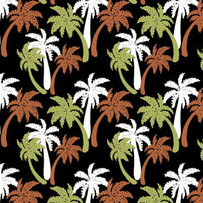 brown palms on black