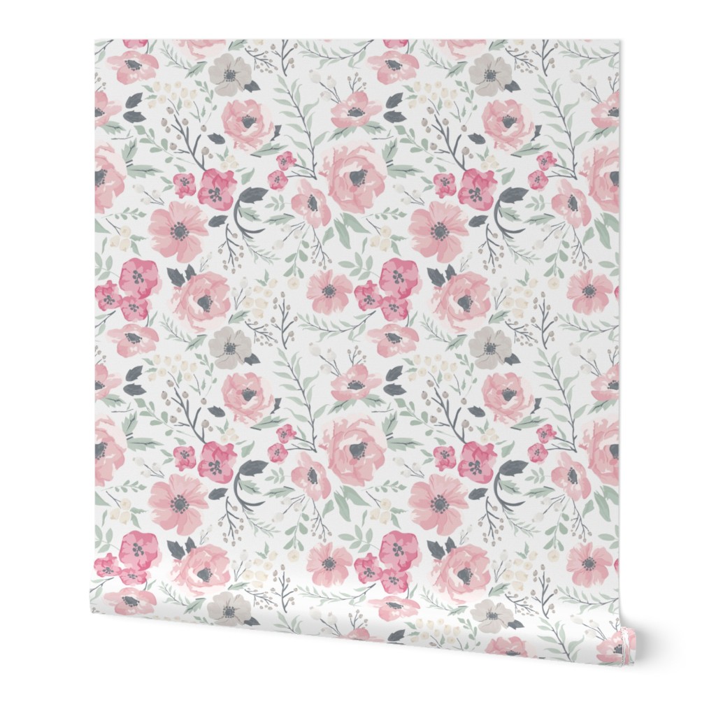 Soft Pink Meadow Floral