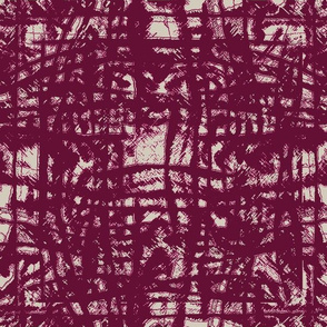 Flowing Totem #3 Cranberry on Taupe